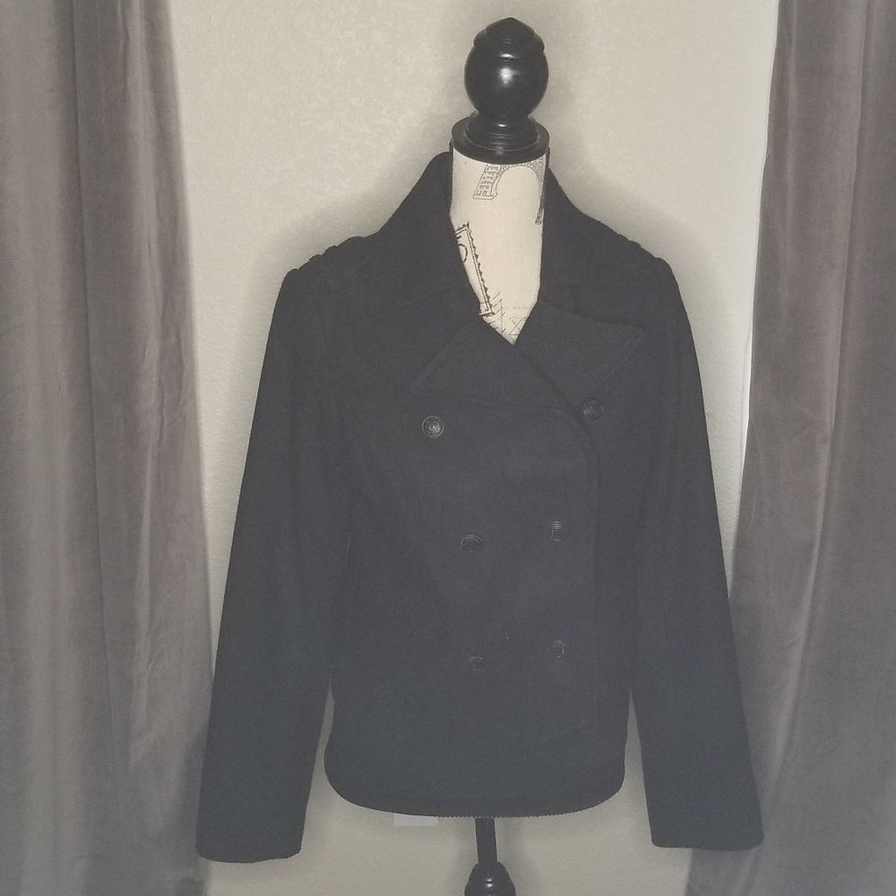 Black Wook Pea Coat